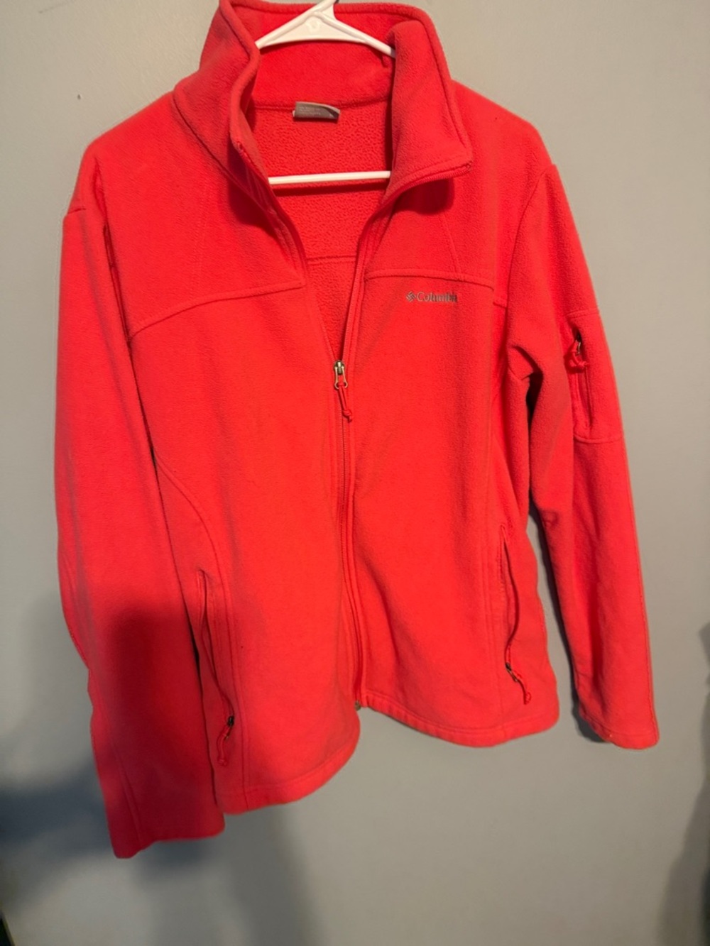 Columbia Bright Coral Full-Zip Fleece Jacket